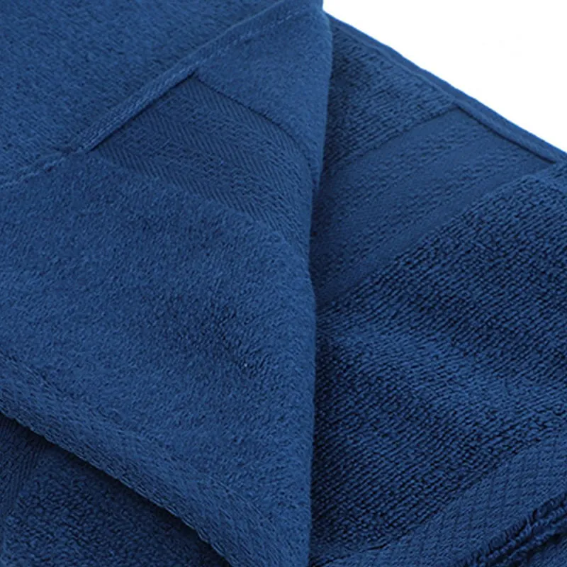 Miorah Face Towel (White & Blue) - Set Of Eight media 8