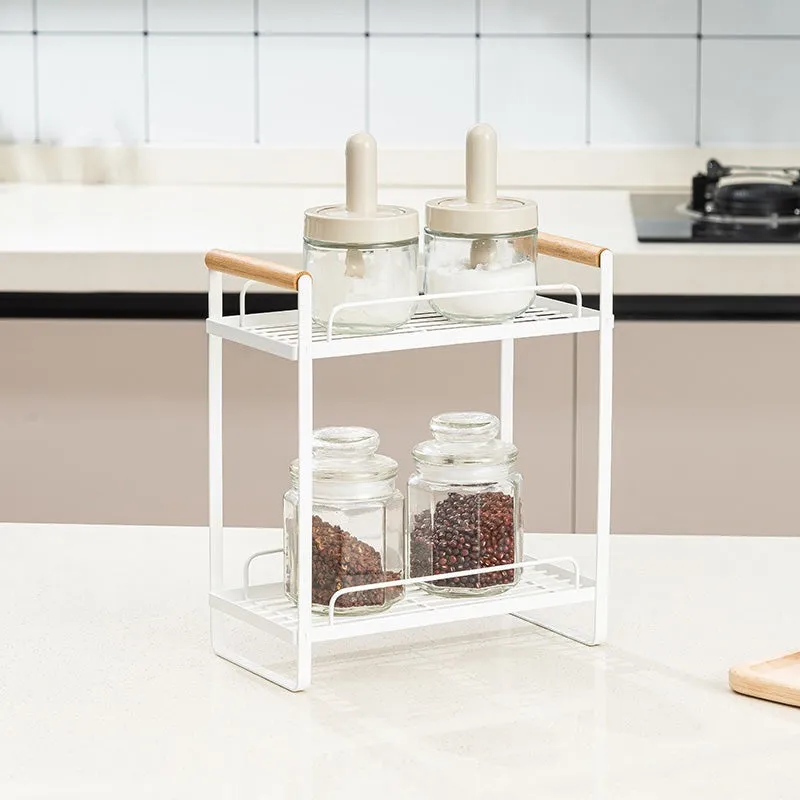 Adilla 2-Tier Carbon Steel Kitchen Rack media 1