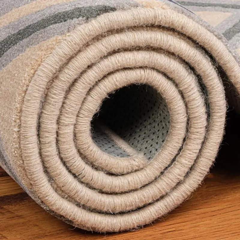 Faramir Hand Tufted Geometric Wool & Nylon Carpet - Grey media 6