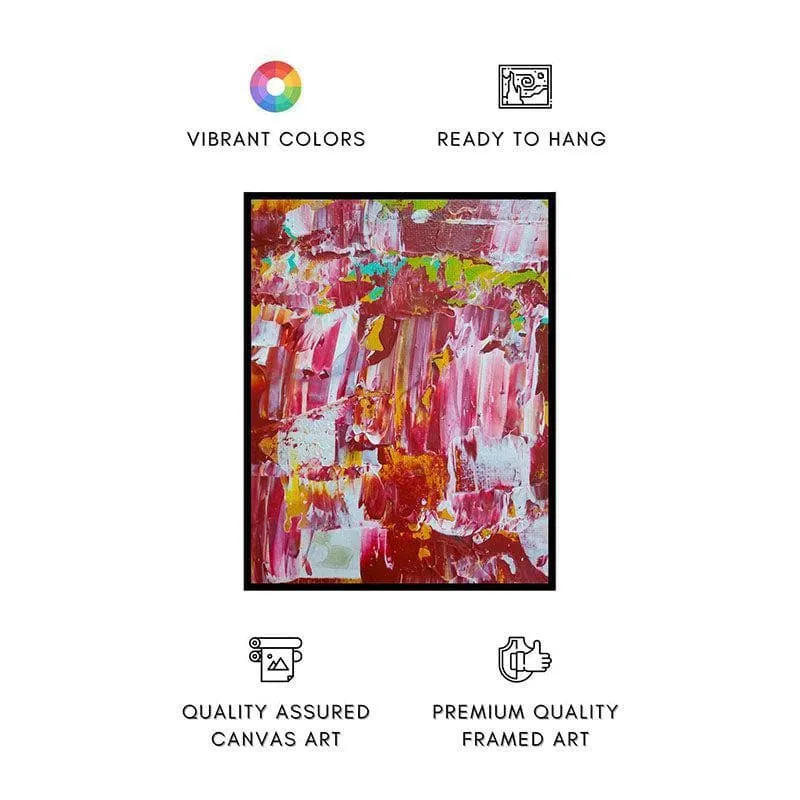 Dessert Abstract Canvas Wall Painting - Black Frame media 4