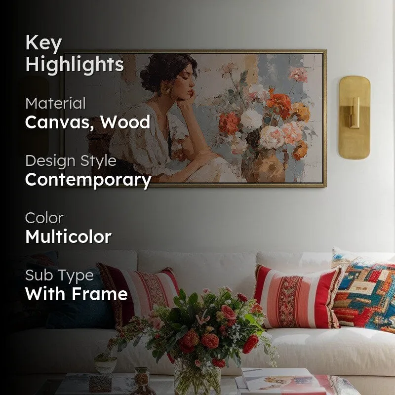 Blooming Calm Canvas Wall Painting With Frame media 2