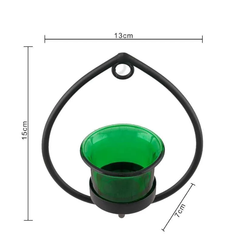 Black Drip Sconce (Green) - Set Of Two media 3