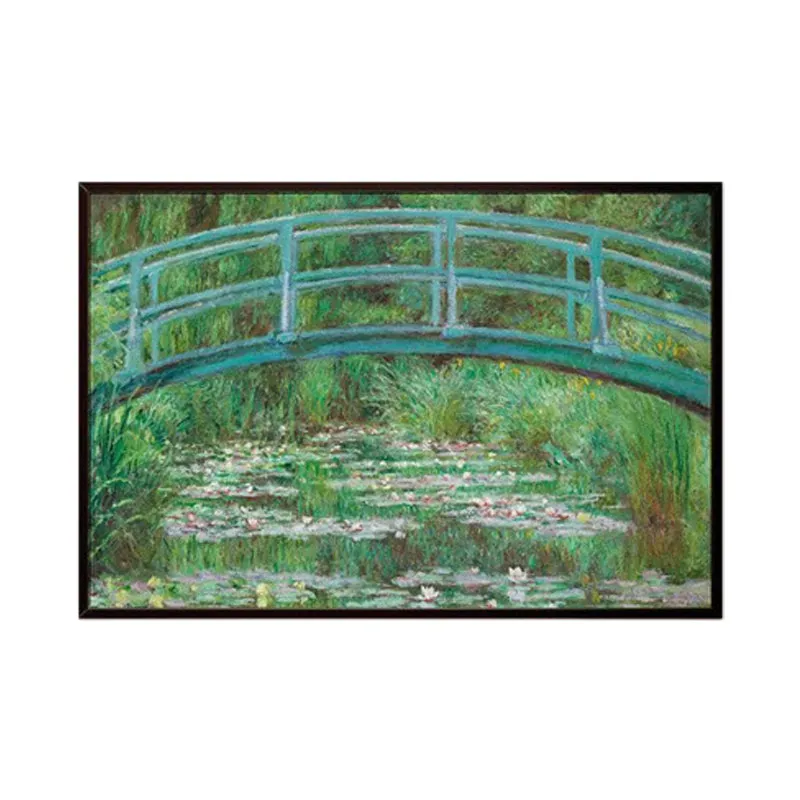 Monet impressionist Canvas Painting - Black Frame media 6