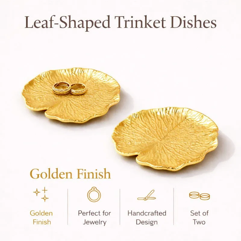 Auraleaf Accent Tray (Gold) - Set Of Two media 5