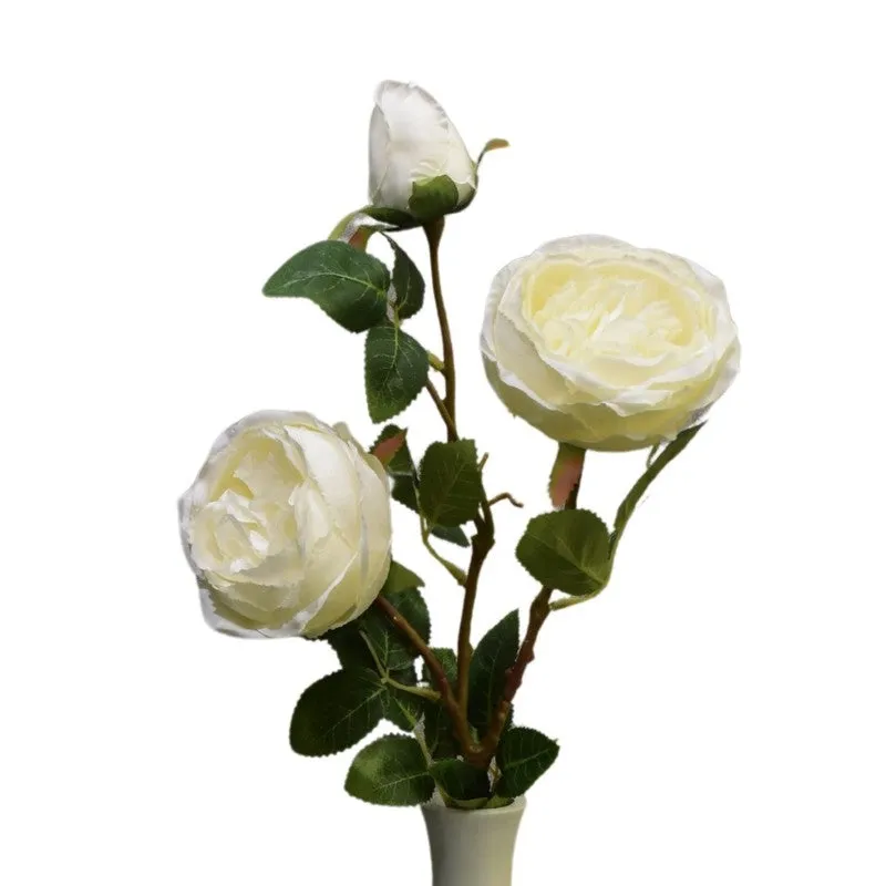 Stylish Artificial Peony Flower Bunches - White media 5