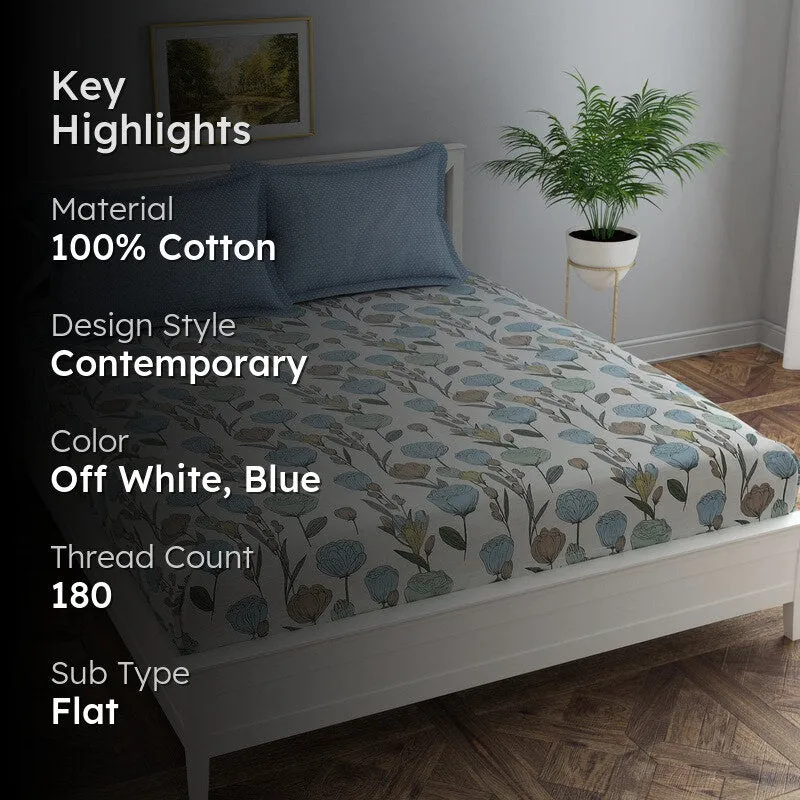 Bloom Haven Cotton Bedsheet - 180 TC media 2