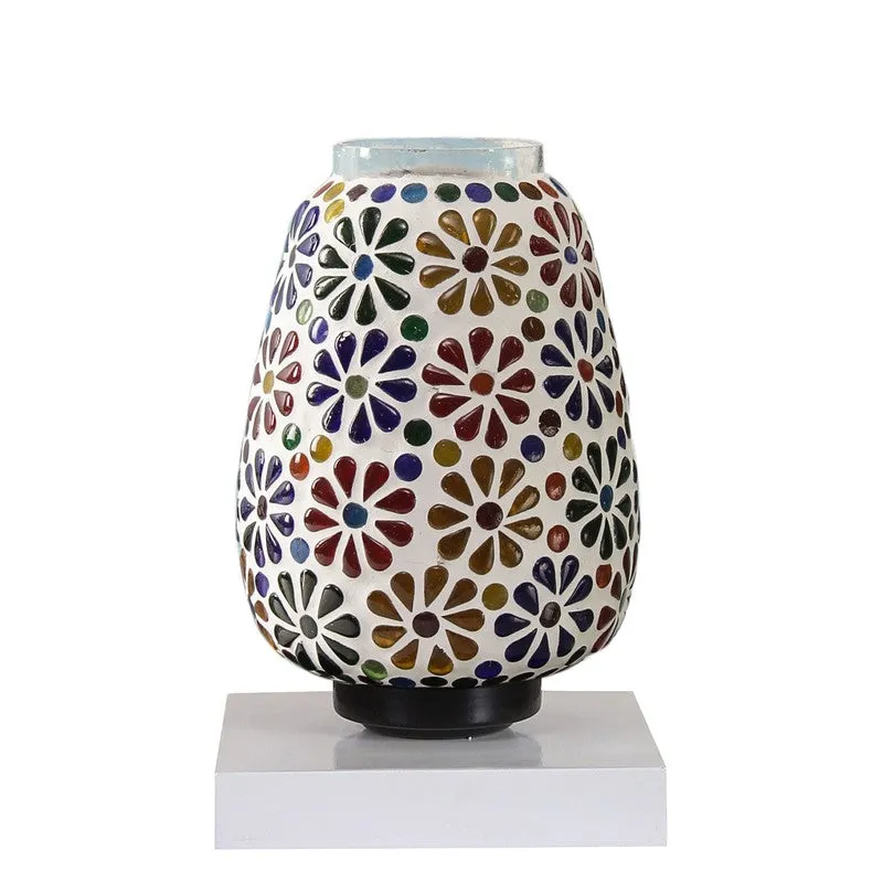 Prismoria Glass Table Lamp With Wooden Base - Multicolor media 5
