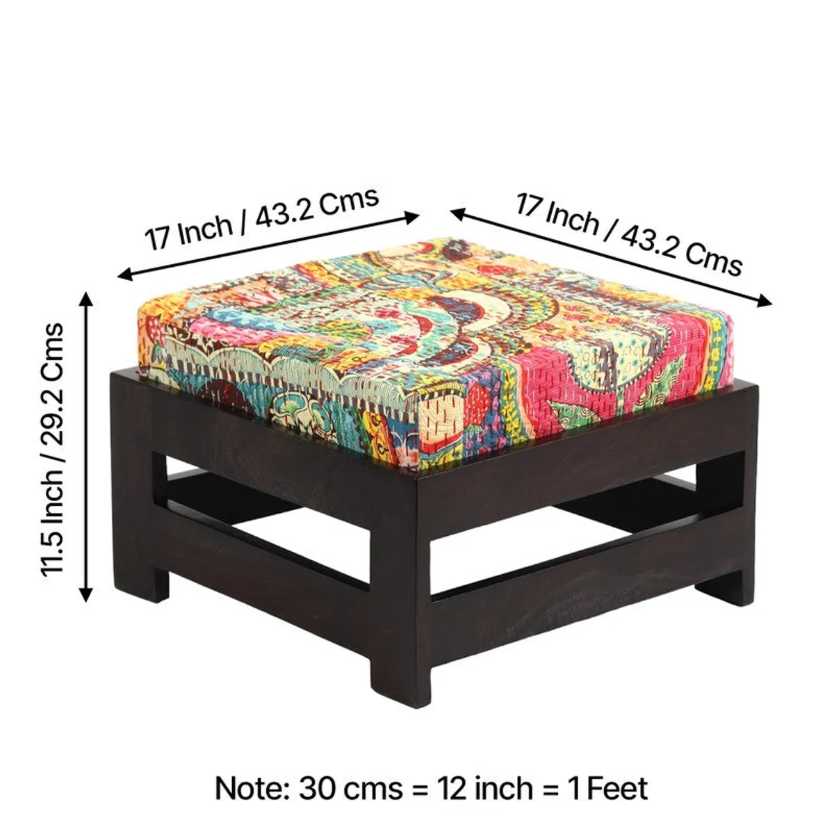 Nexon Sheesham Wooden Bench with Cushions (Multicolor) - Four Piece Set - 10