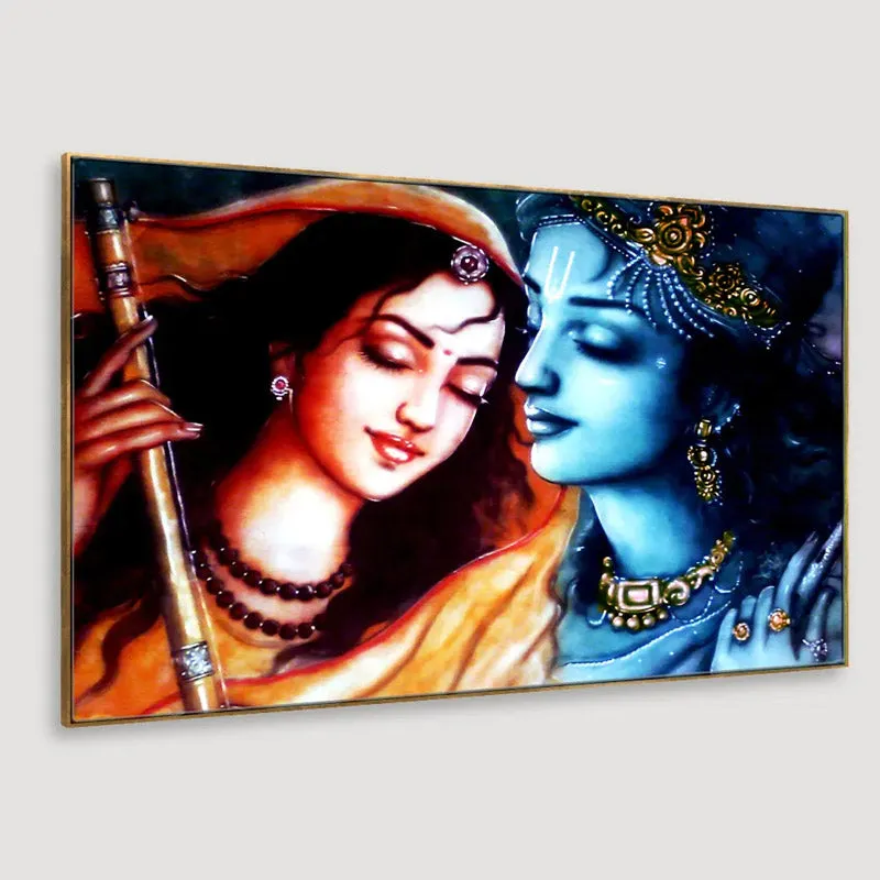 Krishna Meerabhai Charm Canvas Wall Painting media 4