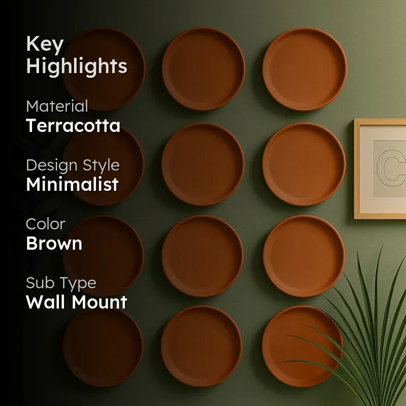 Terrya Handcrafted Terracotta Wall Plate - Set Of Twelve media 2