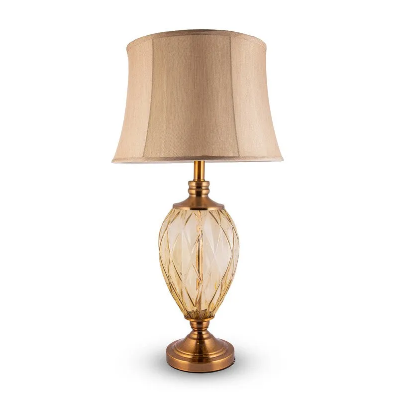 AarviDecor Camden Decorative Fabric Table Lamp - Beige media 4