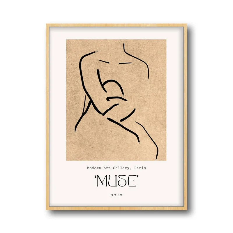 Inward Calm Canvas Wall Painting With Brown Frame media 3
