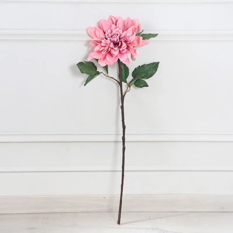 Dahlia Dark Artificial Flower Stem - Pink media 4