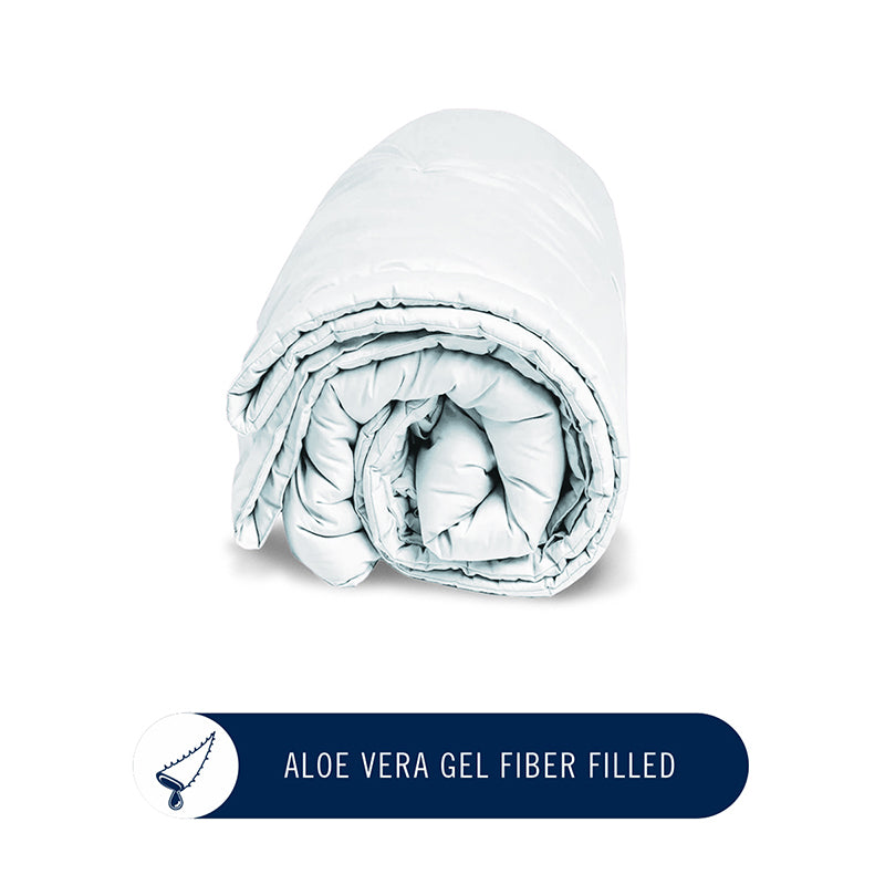 Nautica Ciel Luxe Solid Microfiber Comforter (White) - 110 GSM media 4