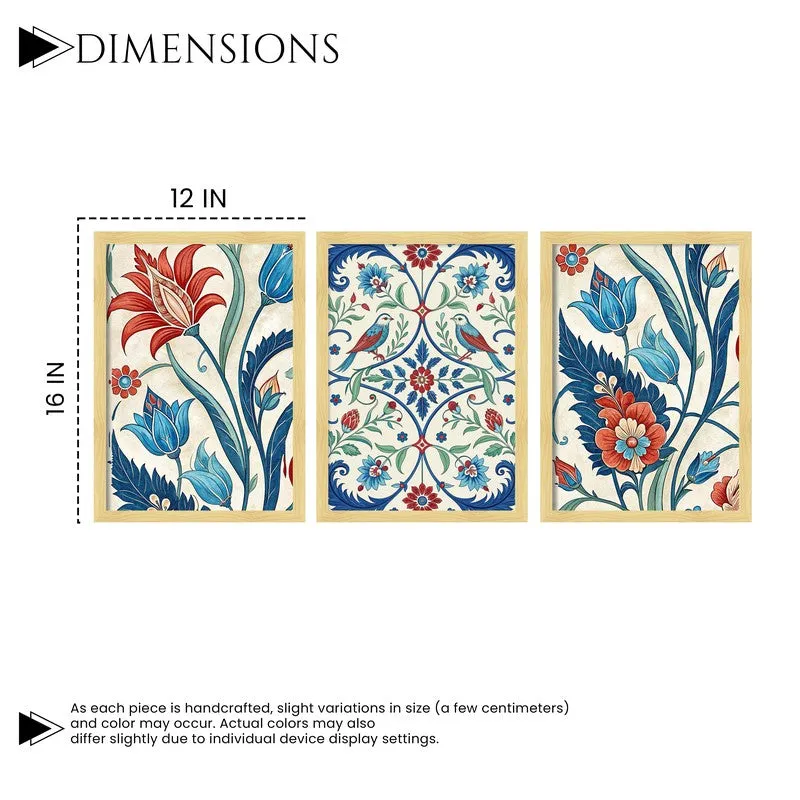 Floralux Wall Painting - Set Of Three media 8
