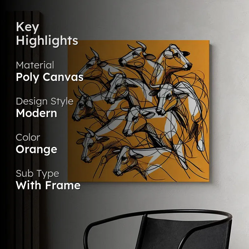 Prancing Bulls Wall Painting media 2