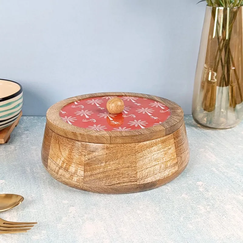 Rasva II Wood Roti Box - Red media 5