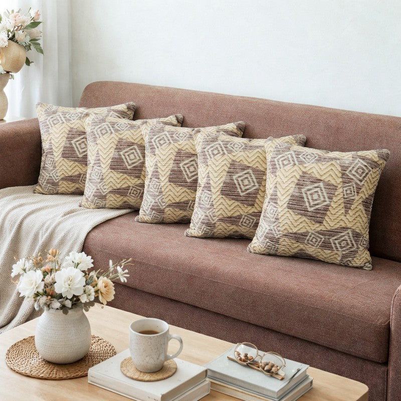 ModMatrix Cushion Cover (Beige) - Set Of Five