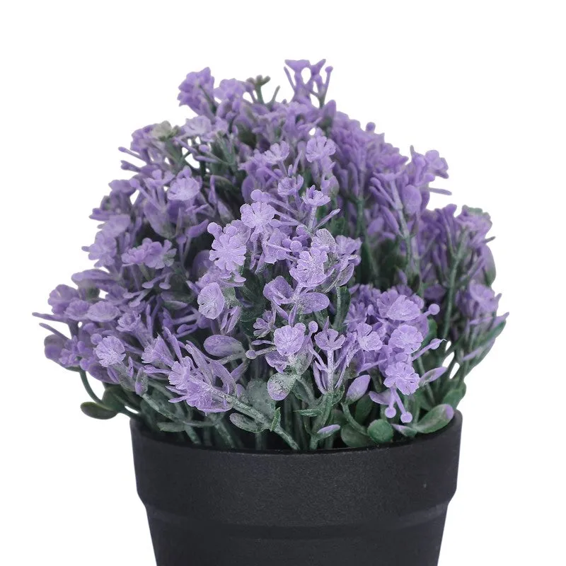 Artificial Flowers With Black Plastic Pot - Set Of Two media 2