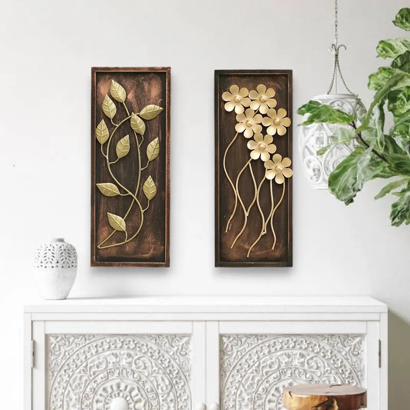Flora Botanica Metal Wall Accent - Set Of Two media 1