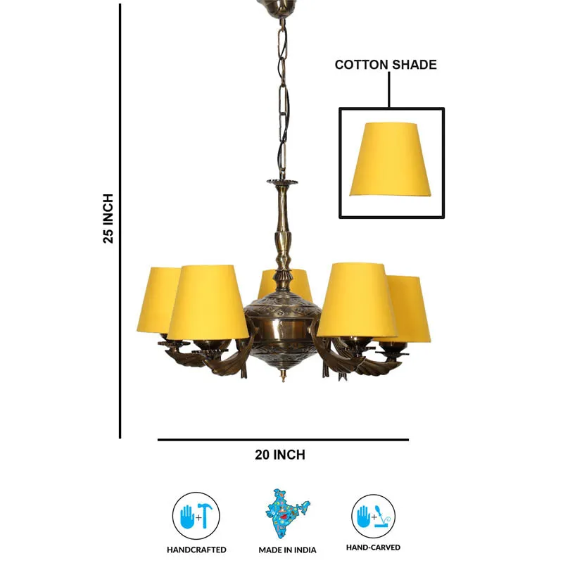 Worldy Conical Golden Antique Ceiling Lamp media 6