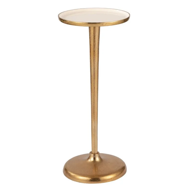 Chevron Aluminum Side Table - Gold media 5