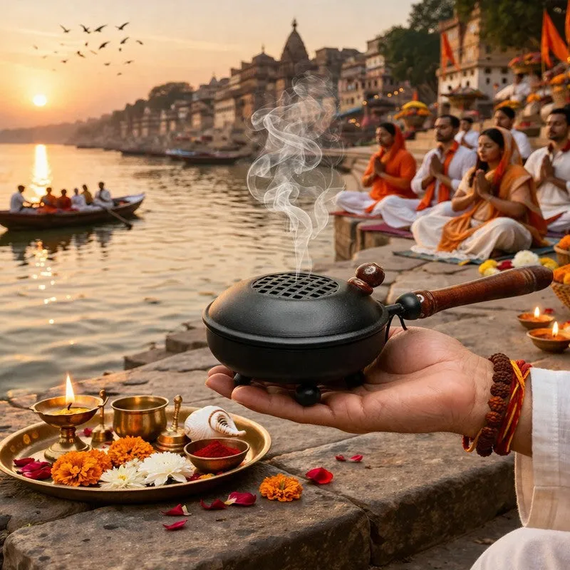 Divya Dhoop Rest Incense Holder - Black media 6