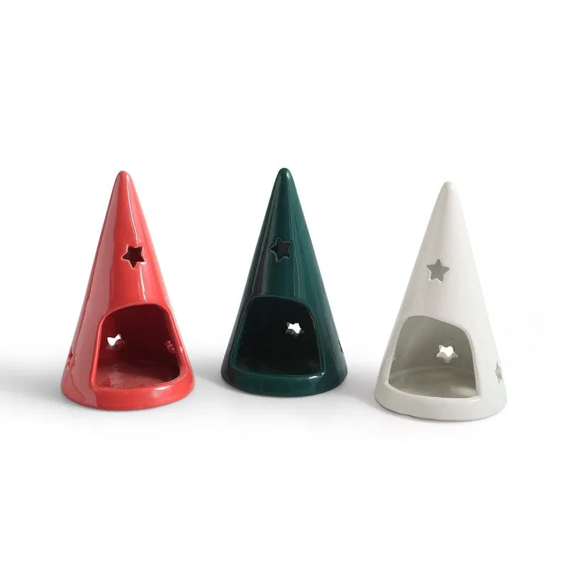 Casa Form Handpainted Tealight Holder - Set Of Three media 4