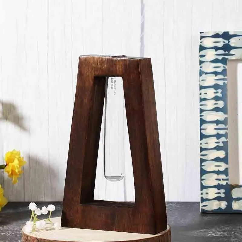 Rhombus Testube Planter - Dark Brown media 4