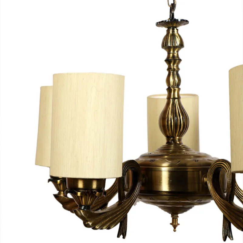 Enchanta Cylindrical Golden Antique Ceiling Lamp media 6