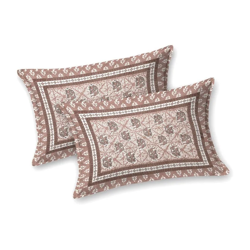 Linera Cotton Bedsheet (Brown) - 240 TC media 4