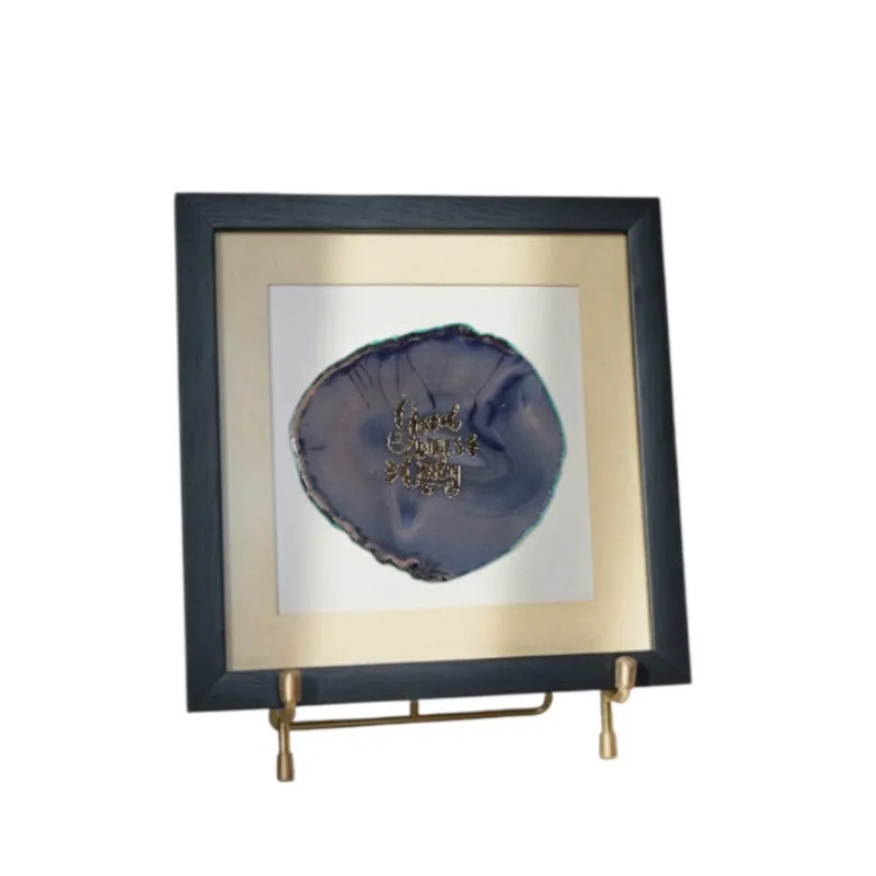 Good Vibes Only Agate Showpiece - Blue media 6
