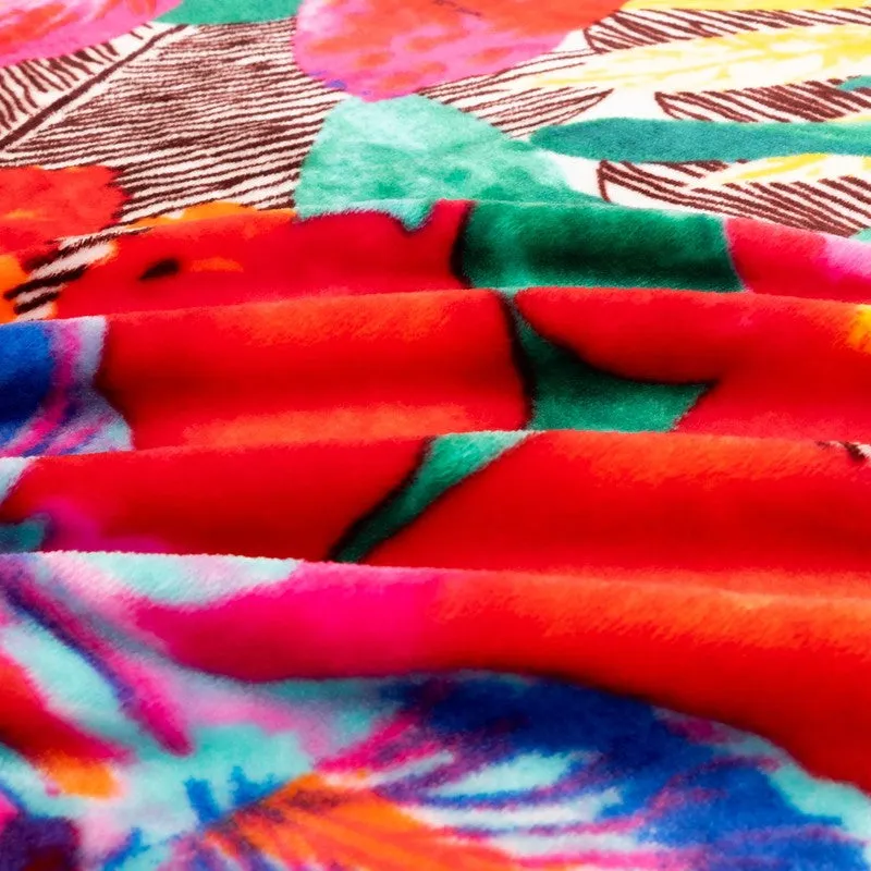 Bloomaura Floral Woolen Blanket (Multicolor) - 330 GSM media 6