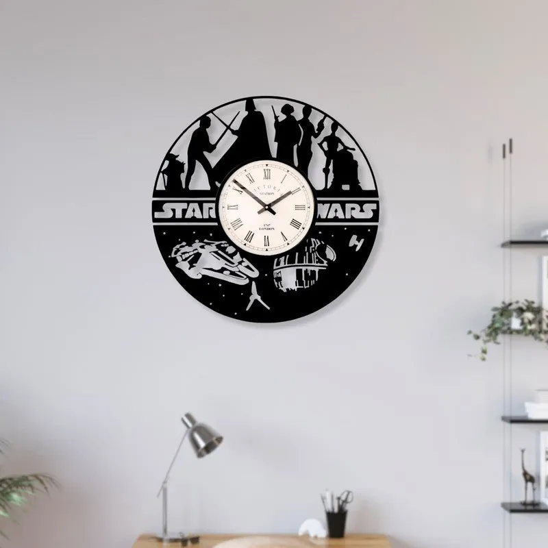 Orbion Steel Analog Wall Clock - Black media 3