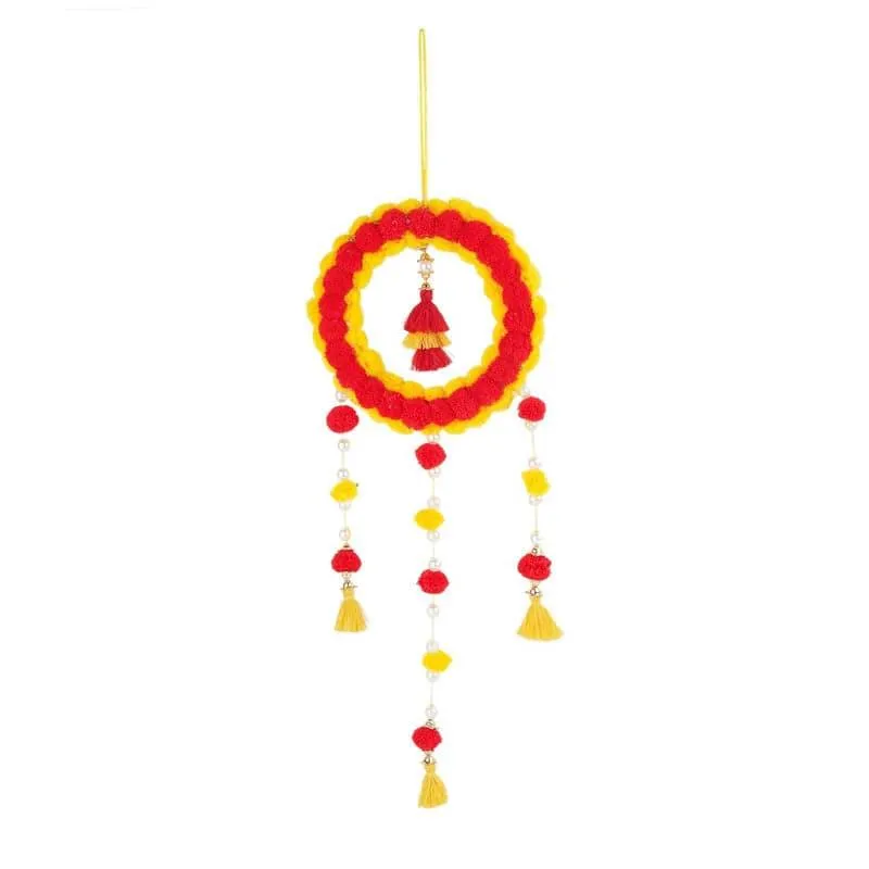 Round Festive Latkan - Orange & Yellow media 4