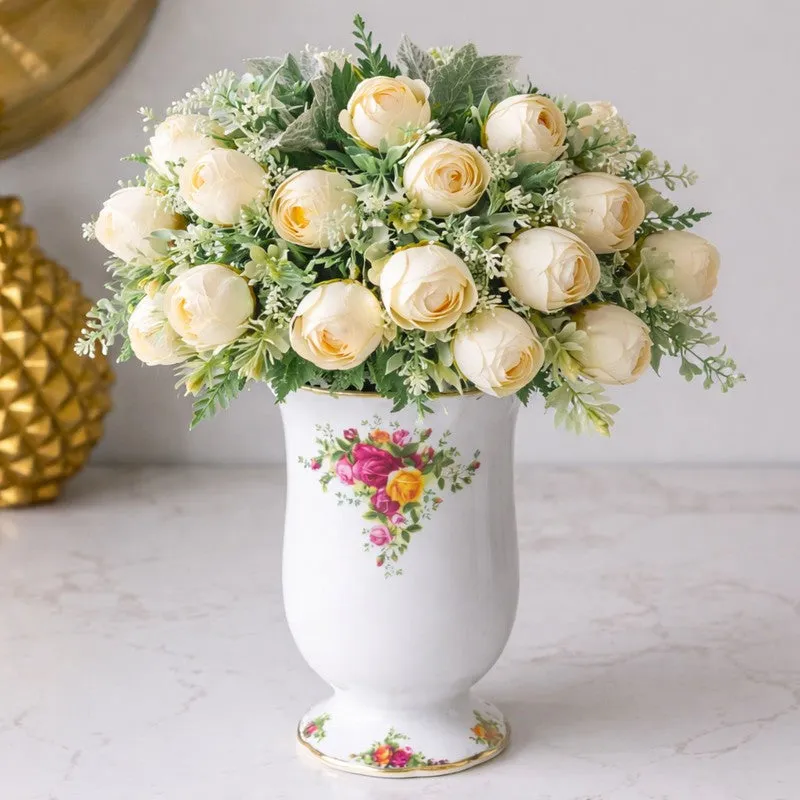 Petaline Polyester Artificial Flower - Set Of Four media 1