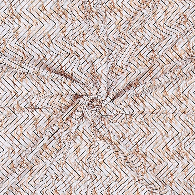 Monte Carlo Meadow Geometric Polycotton Reversible Dohar (Light Orange) - 150 GSM media 6