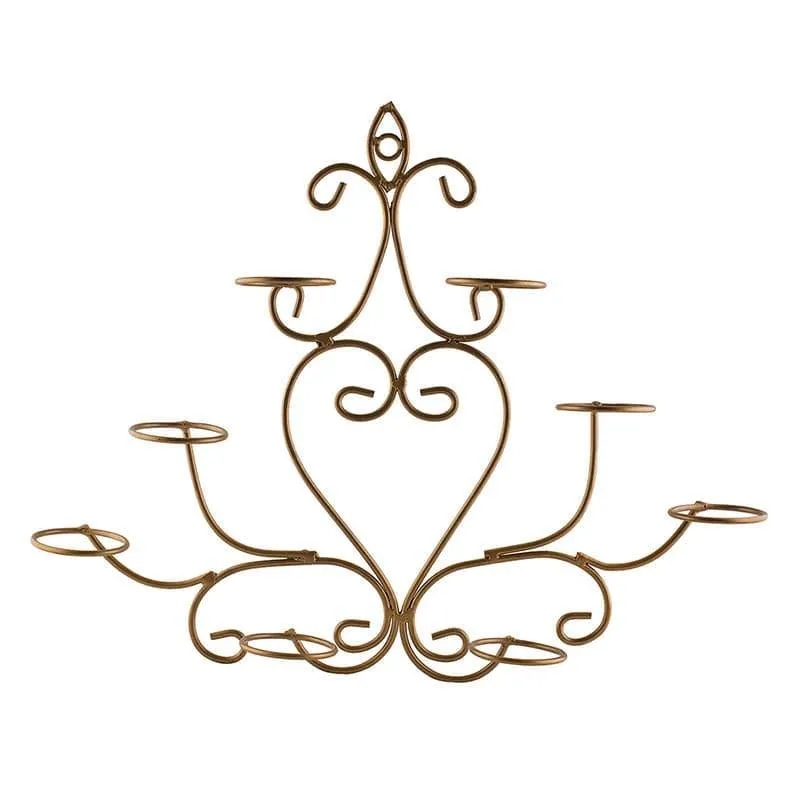 Floral Gold Frame Candle Holder - Yellow media 4
