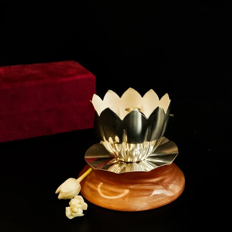 Luminique German Silver Diya with Gift Box media 5