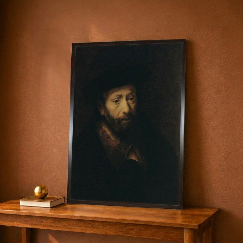 Portrait of an Old Man, 17th Century Canvas Wall Painting - 9 x 12 Inches