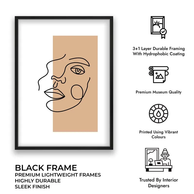 Bold Contours Canvas Wall Painting With Black Frame media 11