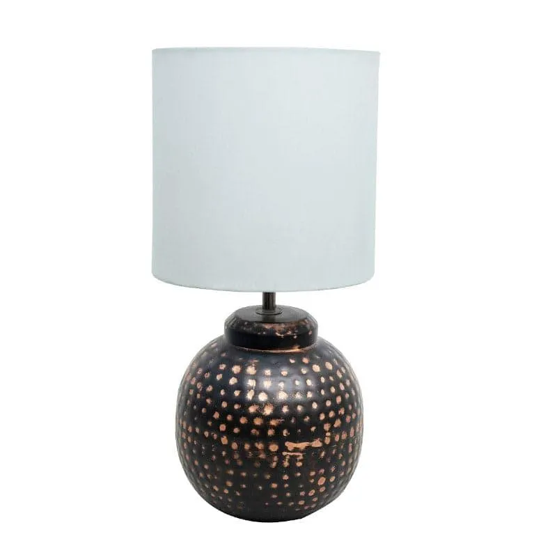 Gola Pastha Fabric Table Lamp - White,Copper media 4