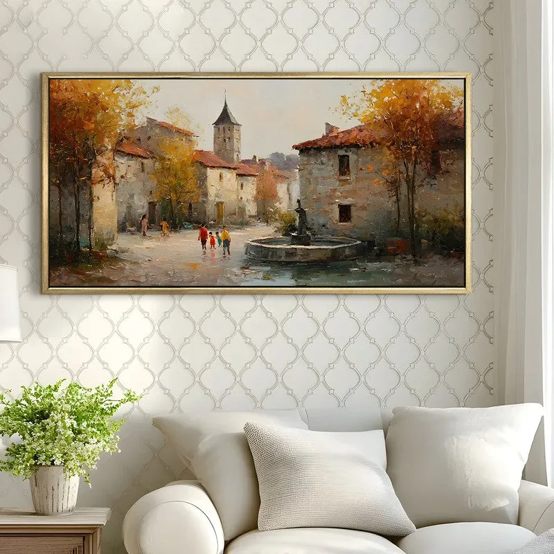 Village Echo Canvas Wall Painting With Frame media 4