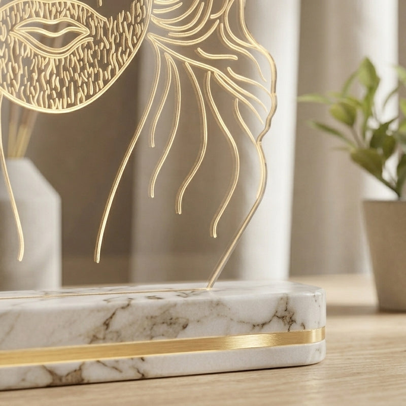 Sabka Malik Acrylic Table Lamp - Transparent media 4