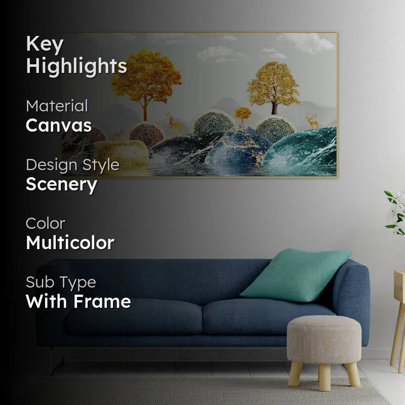 Arboreal Reverie Canvas Wall Painting media 2