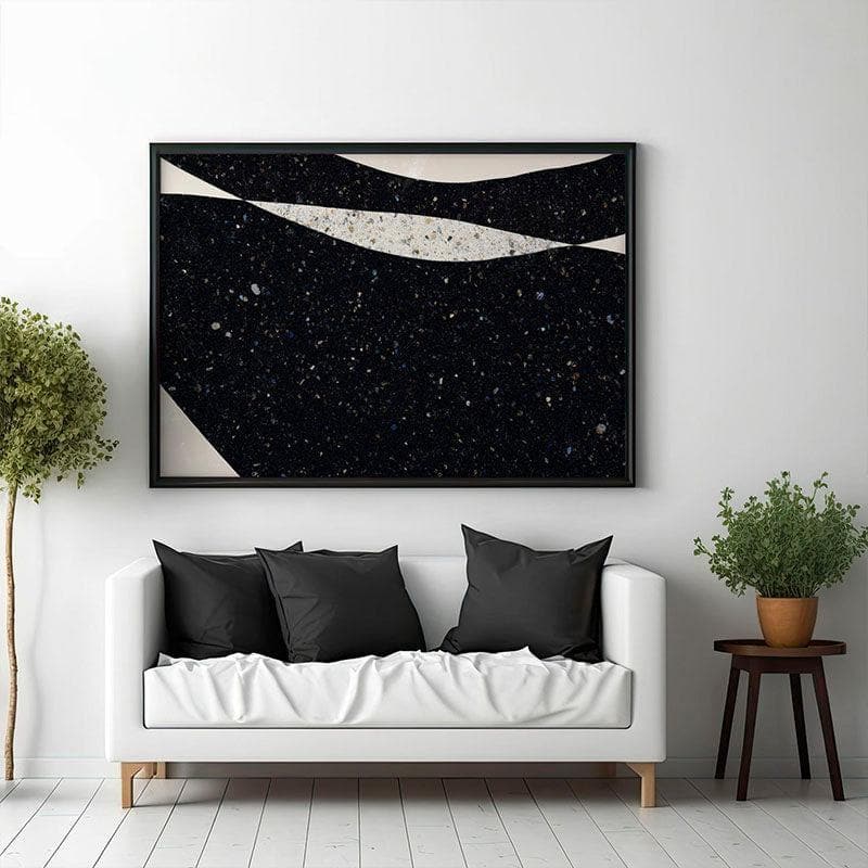 Modern Landscape Canvas Painting - Black Frame