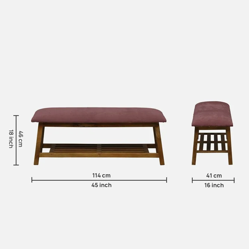Grid Mango Wood Shoe Rack - Pink media 10