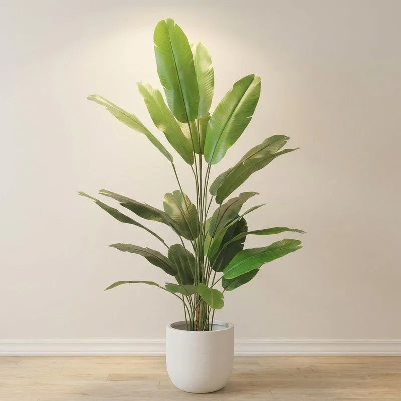 Pure Greens Artificial Plant With Black Plastic Pot - 6.8 ft media 3