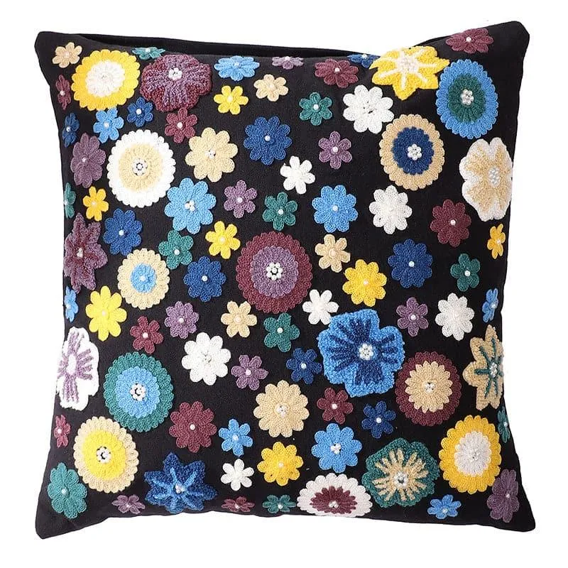 Floro Blast Cushion Cover - Black media 4