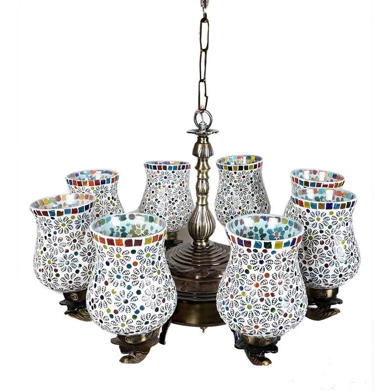 Ervo Vilona Mosaic Golden Antique Ceiling Lamp media 3